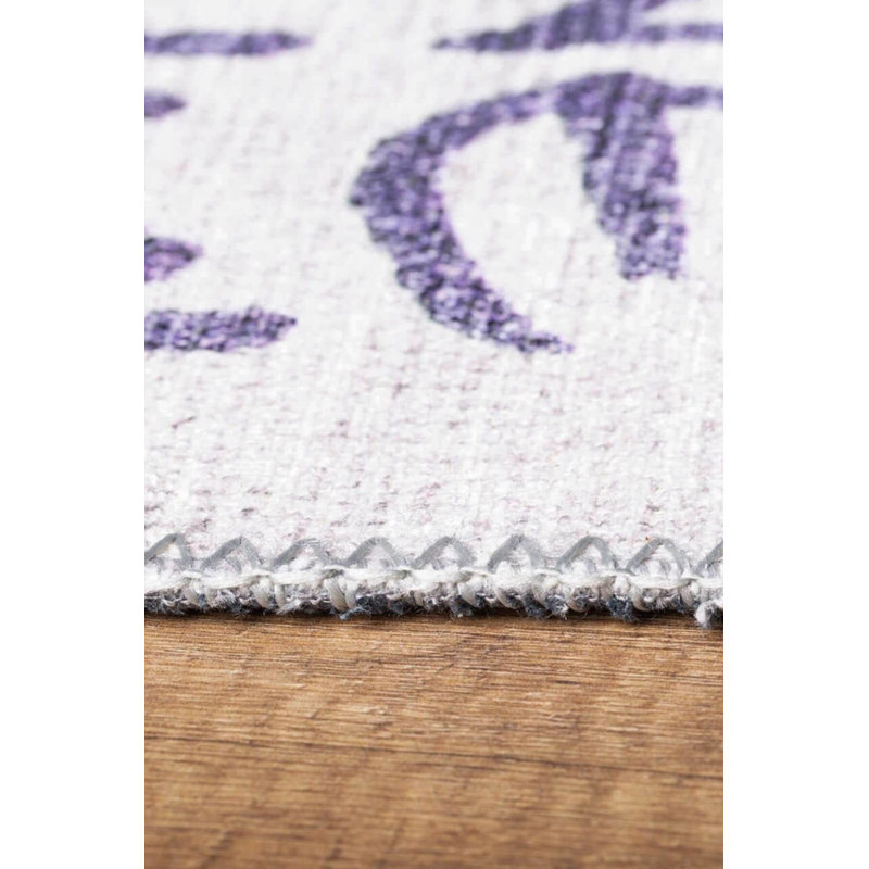 Tapis décoratif blanc blanc, Rectangle 4'8" x 6'3"