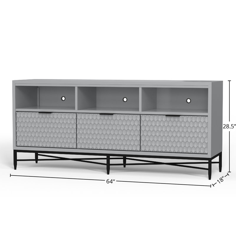 Console de télévision Capra Milo, Gris ciel