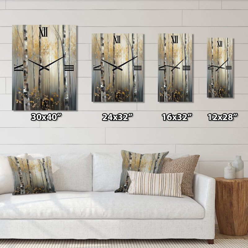 Jaleana - Horloge murale moderne arbre, H 28 po x l 12 po