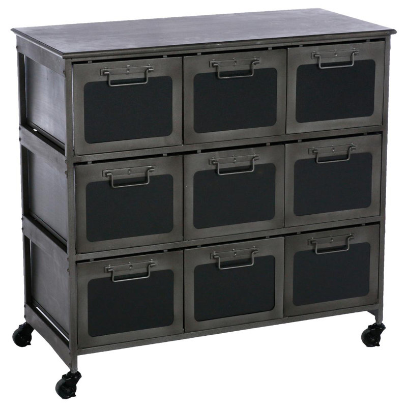 Tamalpais Iron 89 cm W Chest of 9 Drawers