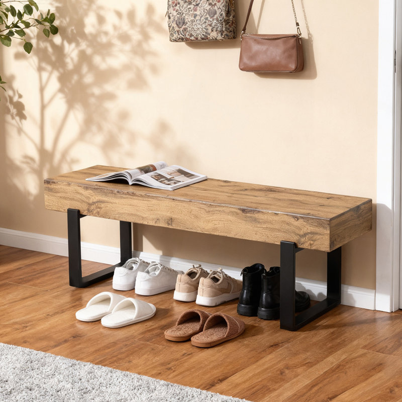 Banc de salle à manger 59 po, Bois naturel délavé