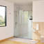 Porte de douche coulissante simple sans cadre 56-60 "x H 76" avec verre transparent antidéflagrant-47431430