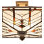 30" Square Prairie Mission Inverted Semi-Flushmount