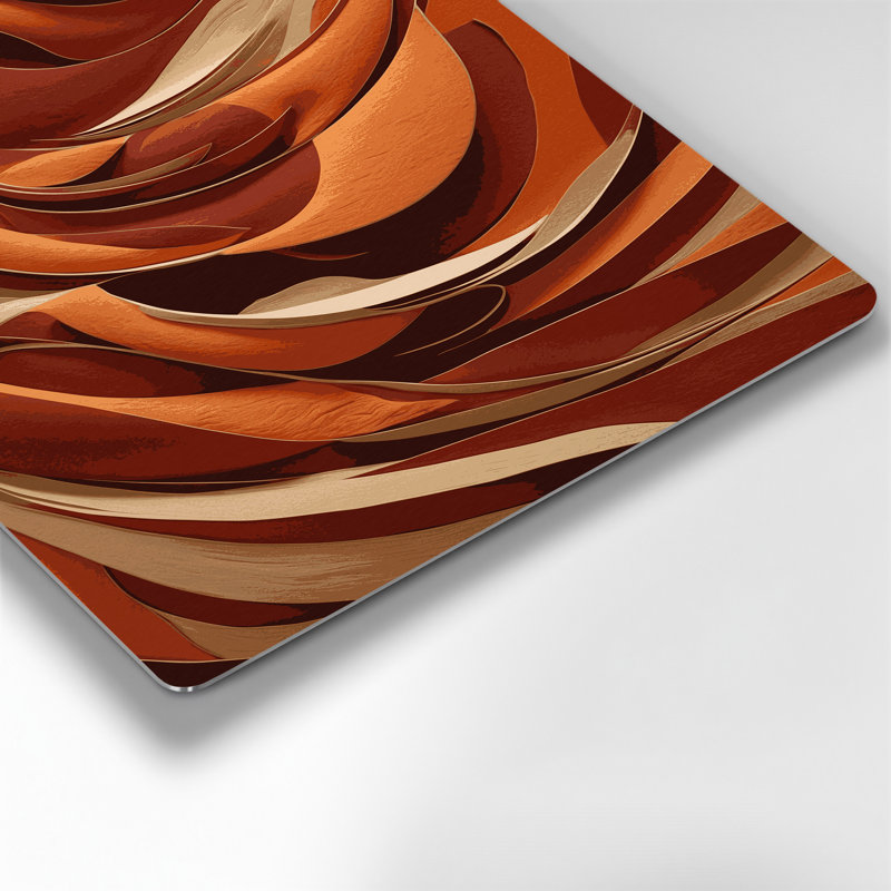 Paysage abstrait, art mural en métal brun 14