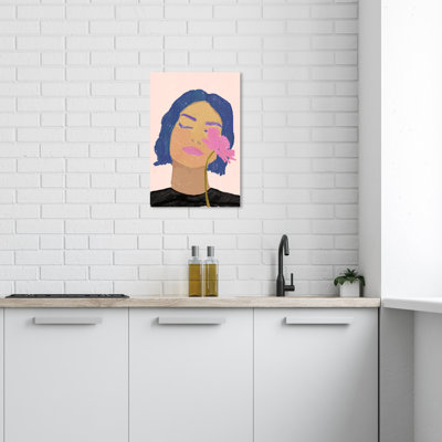 Emiliann Smelling Sense On Canvas Print