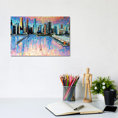 Chicago Skyline by Natasha Mylius - Wrapped Canvas Gallery-Wrapped Canvas Giclée