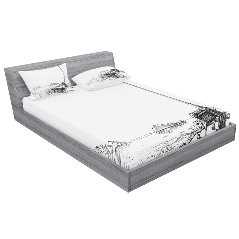 Microfiber Sheet Set, Queen Sheet Set with Fitted Sheet