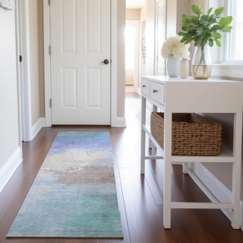 Premium Machine Washable Elize AMF1517 Modern Rug, Runner 2'3" x 7'6"