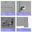 Modern 20 - Inch Bathroom Vanity With White Ceramic Basin And Ample Storage Space Single Hole Faucet Mount Adjustable Shelf