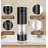 Electric Salt and Pepper Grinder Set - USB Rechargeable With Display Screen And LED Lights,  Upgraded Larger Capacity, Adjustable Coarseness-107219581