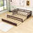Wooden Extending Twin Daybed with Twin Trundle-1059163913