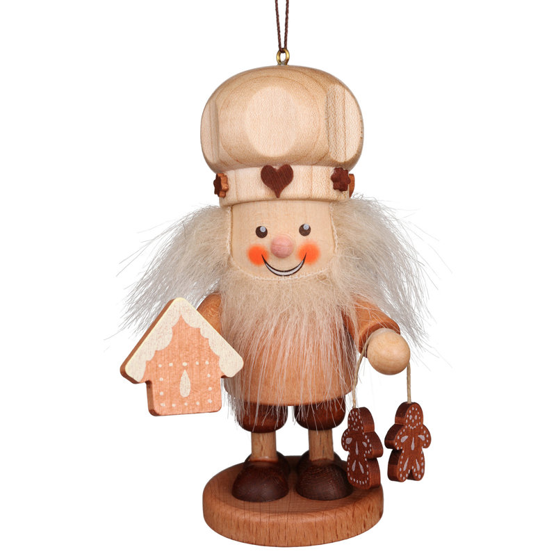 4.5'' Handmade Wood Hanging Figurine Ornament
