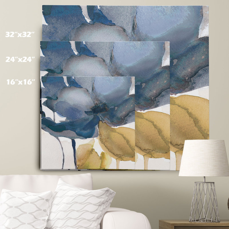«Blue Note II» par Carol Robinson - reproduction d'art sur toile tendue, H 32 po x l 32 po x p 1,5 po