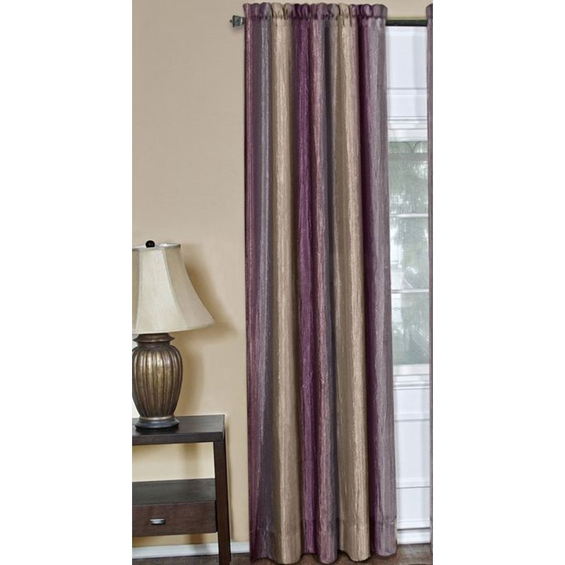 Semi Sheer Curtain Single Panel, 50" W x 84" L, Purple
