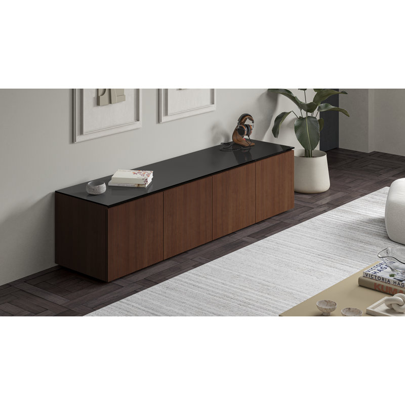 Manhattan 245, Medium Walnut, Matte Taupe, Speaker-Integrated Cabinet - MW/TG