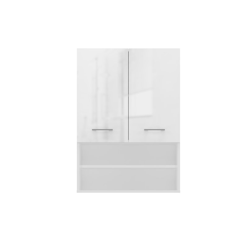 Hilkowski Bathroom Cabinet, High Gloss White