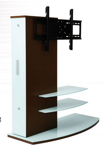 TV Stand, Wenge and white