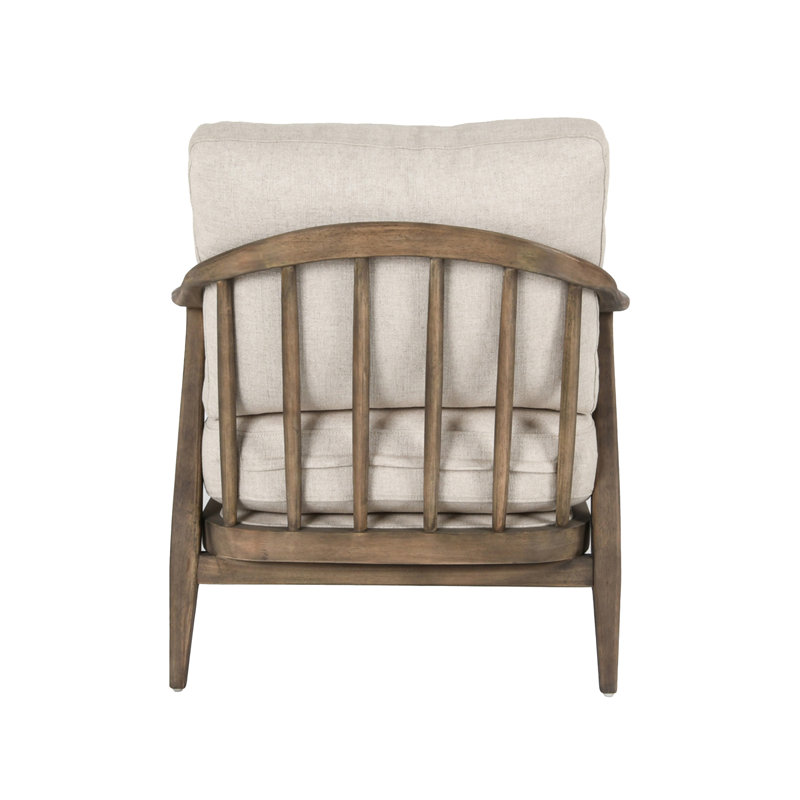 Armchair, Natural Beige Linen Blend