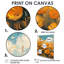 Orange bleu, bouton d'or Meadow Bliss - Buttercups, art mural-623585872-623585877