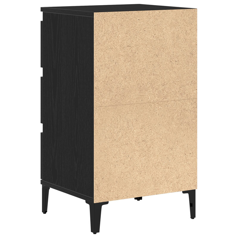 Bedside Cabinet, Black Oak