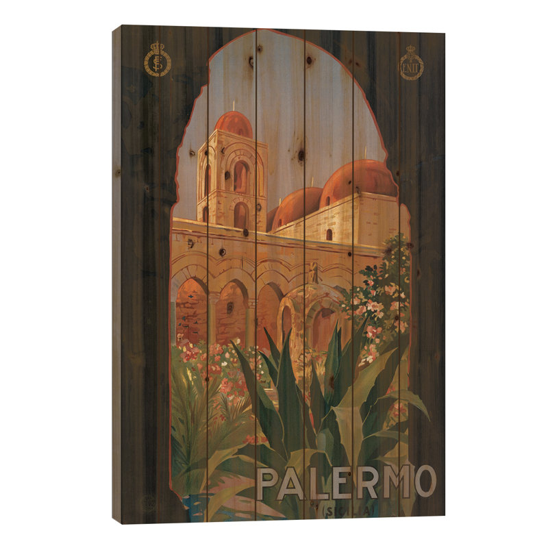 Affiche de voyage Palermo, H 40 po x l 26 po x P 1,5 po