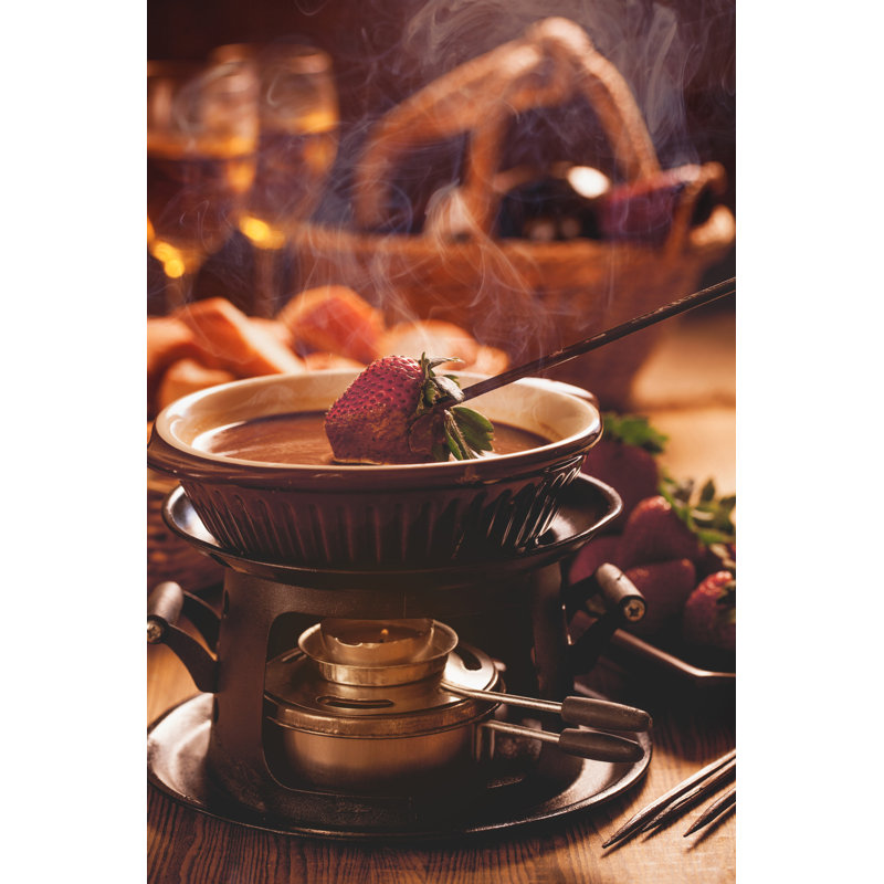 Fondue au chocolat, H 36 po x l 24 po