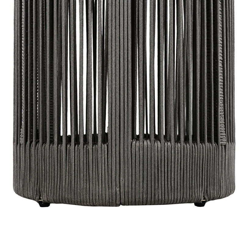 Table d'appoint de jardin d'extérieur avec corde et bois - 18,13 po de hauteur, 15 po de largeur, de hauteur, de profondeur et de polyvalence pour la table de chevet