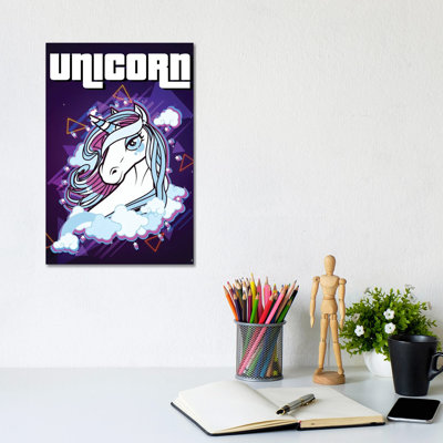 Unicorn Retro II by Gab Fernando - Wrapped Canvas Gallery-Wrapped Canvas Giclée