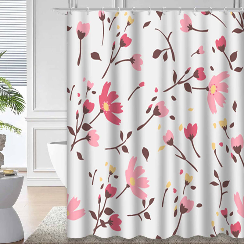 Rideau de douche Bouquet Flower Floral, L 72 po x l 72 po