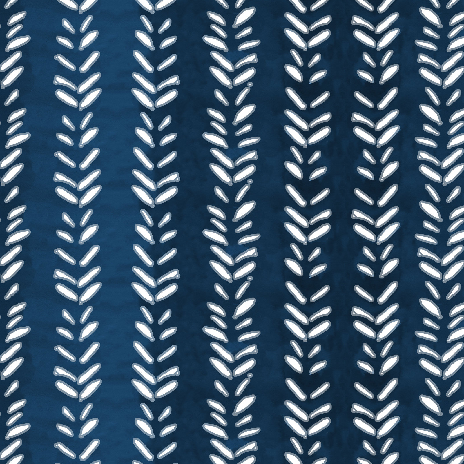 Tilly Wingback Bed, Twin, Flutter Shibori Indigo