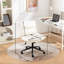 Chaise pivotante 360, hauteur réglable, blanc avec siège et base de support stable pour bureau