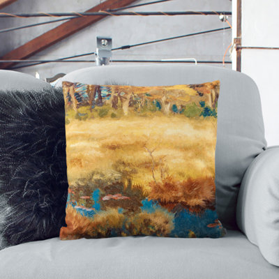 Autumn Landscape with Fox Scatter Cushion