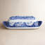Spode Blue Italian Covered Butter Dish 8X4"