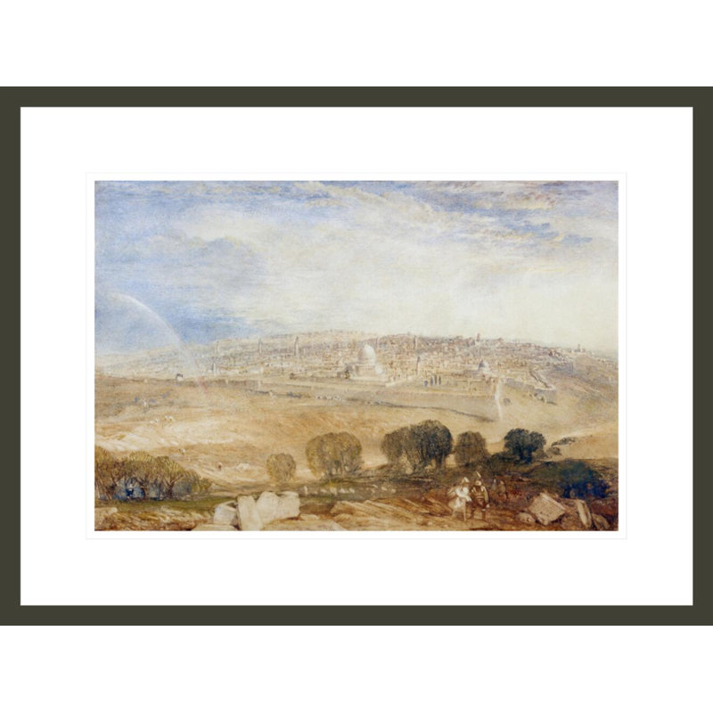 «Jérusalem depuis le mont des Oliviers» par Joseph Mallord William Turner, impression giclée encadrée