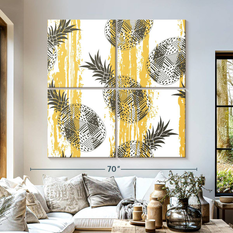 Yarlin Geometric Pattern Pineapples, 57" H x 57" W