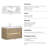 36" Wall-Mounted Bathroom Vanities Floating Single Sink Vanity with Stone Resin Top Basin, 2 Soft Close Drawers, Natural Oak-1995842662