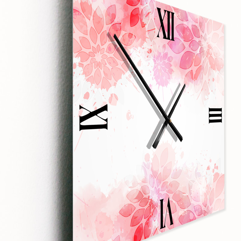 Horloge murale fleurs abstraites II, Moyen