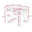 Lit mezzanine en métal avec bureau en L et garde-robe, échelle-1199832196-1199832197