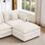 Canapé modulaire modulaire, ensemble de canapé en U en forme de U de 130,7 po pour le salon, canapé à 4 places confortable avec repose-pieds mobile, combinaison de bricolage, chenille-1455648941