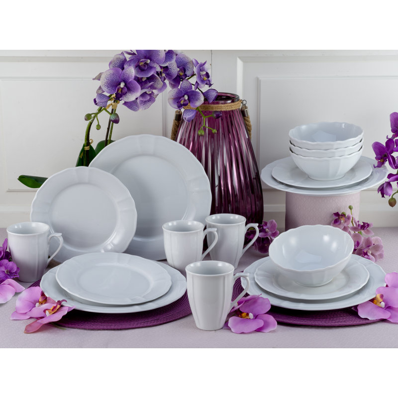 Piece Porcelain China Dinnerware Set - Service for 4