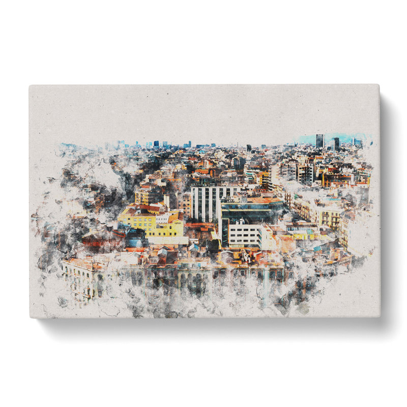 Rooftops Of Barcelona In Spain - Wrapped Canvas, 40cm H x 60cm W x 3cm D