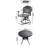 All-Weather 5 Aluminum Dining Group - 4 Swivel Chairs & 39.37" Round Table, Black, Fine Appearance, Comfortable Seating, Cushions Included Arrangement Stylish-360901034