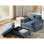 Canapé simple avec repose-pieds de rangement, support de téléphone réglable et chargeur USB-388953705
