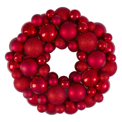 3-Finish Shatterproof Ball Christmas Wreath