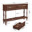 Mid-Century Console Table with 2 Doors for Entry and Living Room,Brown-695418290