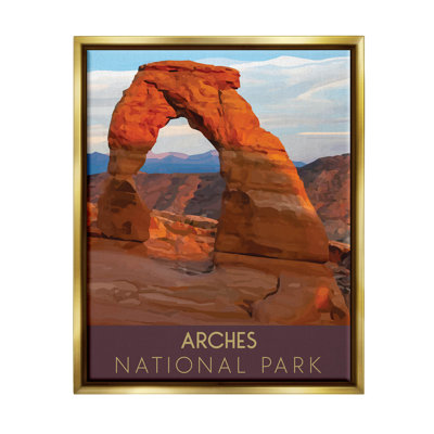 «Arches National Park Desert Canyon», art de la giclée encadrée par The Morning Evening Post