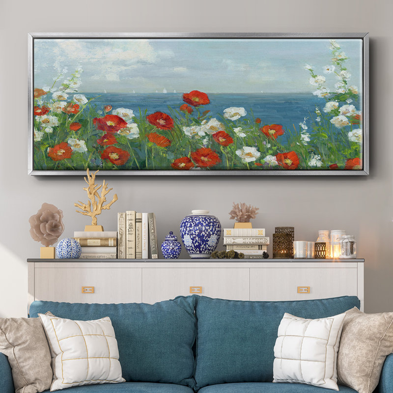 À travers les fleurs - Toile encadrée, H 8 po x l 20 po