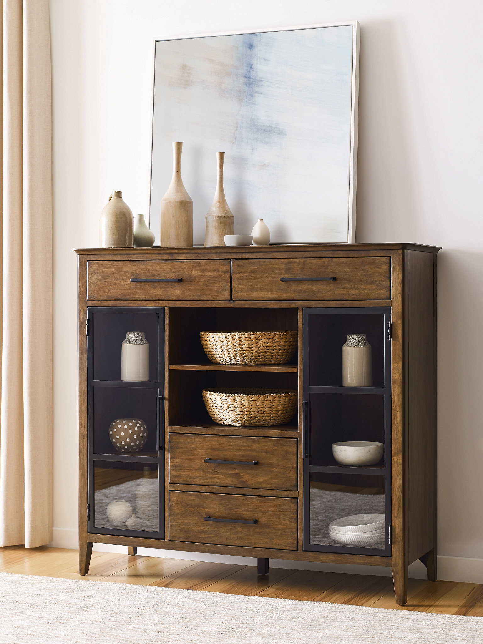 Wayfair Buffets Red Barrel Studio® KINGSLEY DISPLAY BUFFET | Wayfair