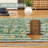 Floral Area Rugs for Living Room Washable Rug Non Slip Ultra Thin Boho Flower Indoor Floor Carpet for Girls Room Nursery Playroom Green 8*10Ft