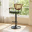 Tabouret de bar pivotant avec dossier rembourré et large de 17,7 po Kissena-131976827